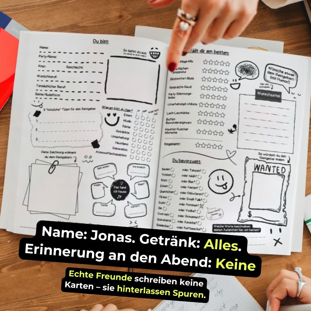 Das durchgeknallte Gästebuch buch innenseite  - Kokopelli Verlag