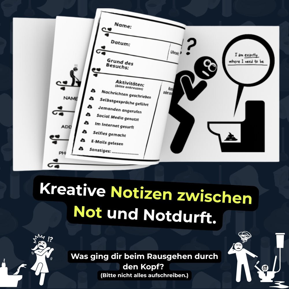 Das Klo Gästebuch seite - Kokopelli Verlag